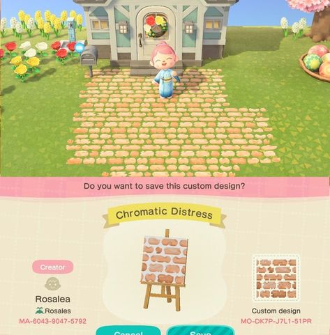 25 New Path QR Codes For 'Animal Crossing: New Horizons' Qr Code Animal Crossing, Animal Crossing Design Codes, Animal Crossing Design, Animal Crossing Qr Codes, Ac Codes, Acnh Patterns, Brick Path, Animal Crossing 3ds, Ac New Leaf