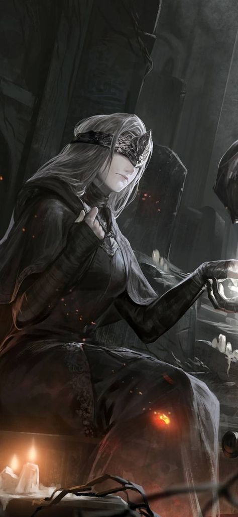 Dark Souls Fire Keeper Art, Dark Souls 3 Sister Friede Wallpaper, Fire Keeper Dark Souls Art, Karla Dark Souls, Dark Souls Phone Wallpaper, Fire Keeper Art, Dark Souls 3 Pfp, Ds3 Wallpaper, Elden Ring Wallpaper Phone