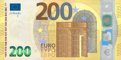 2019 new €100 and €200 euro banknotes - EUROPA series Holiday Money, جنيه مصري, International Bank, Royal Bank, Bank Of England, 100 Euro, Commercial Bank, Oil Industry, Central Bank