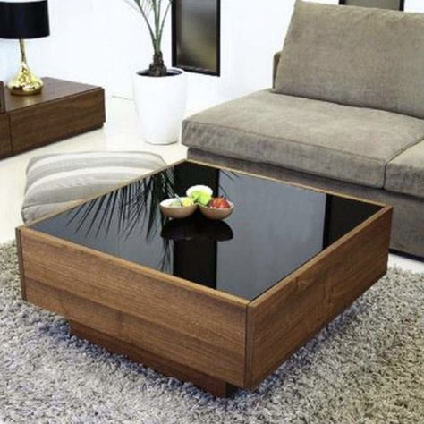 Center Table Ideas, Modern Centre Table Designs, Wood And Glass Coffee Table, Coffee Table Design Ideas, Living Room Furniture Inspiration, Club Table, Centre Table Design, Centre Table Living Room, Sofa Table Design