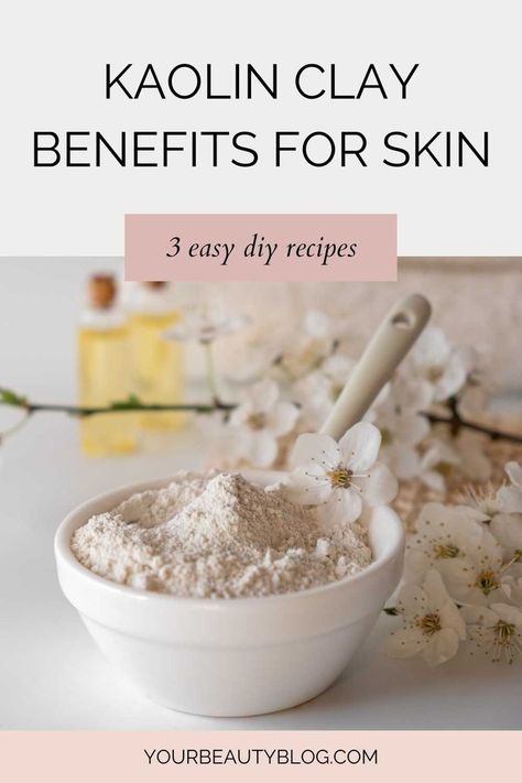 Rose Kaolin Clay Mask Diy, Clay Powder Face Mask, Diy Kaolin Clay Face Mask Recipes, Kaolin Clay Recipes, Kaolin Clay Mask Recipe, Diy Clay Mask Recipes, Kaolin Clay Benefits, Clay For Skin, Apothecary Recipes