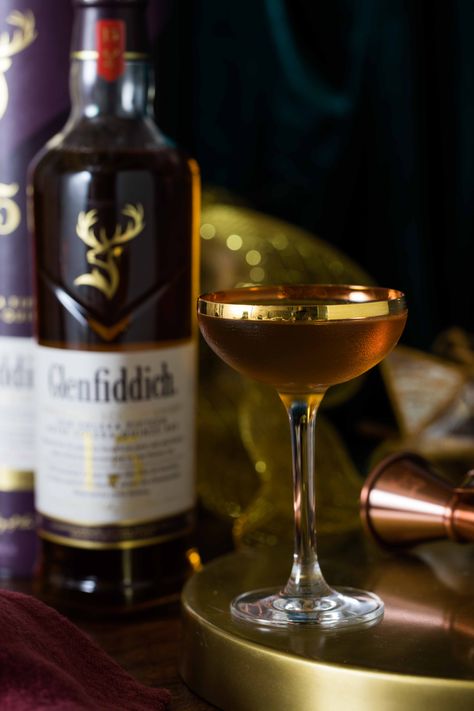 Silent Night - Glenfiddich 15 yr Solera Spirit Forward Cocktail | Liquid Culture Classic Manhattan Cocktail, Welcome Cocktail, Liquid Culture, Manhattan Cocktail, Honey Syrup, Orange Zest, Silent Night, Scotch Whisky, Single Malt