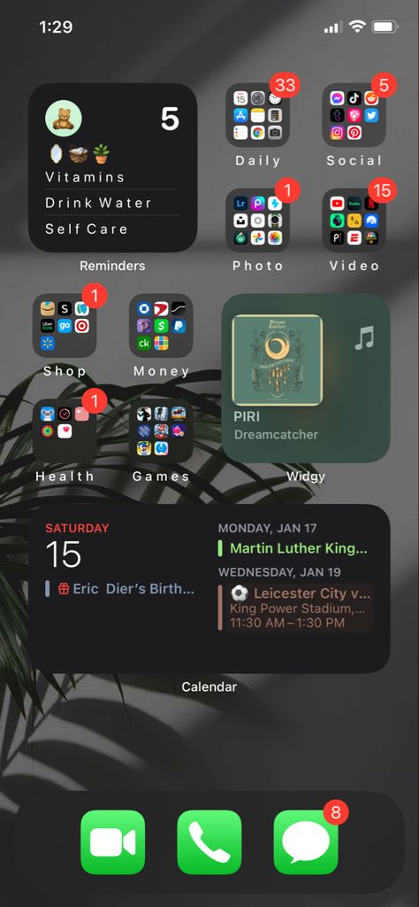 Green aesthetic iPhone Iphone 11 Setup Homescreen, Menu Iphone, Iphone Organisation, Ios Organization, Organize Phone, Homescreen Setup, Health Game, Screen Iphone, Iphone Home Screen