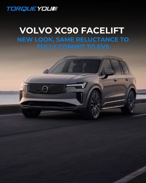 The new Volvo XC90 Facelift is here with a refreshed design, enhanced sound insulation, and updated tech like the 11.2-inch Google-based touchscreen. Still powered by hybrid and plug-in hybrid options, it offers up to 70 km electric-only range. Volvo’s gradual move toward full electrification is clear, but not rushed! 👉 Hit the link in the bio to read the full news... #torqueyou #Volvo #XC90 #Hatchback #SUVs #cars #carlovers #carblog #LatestCarNews #CarReviews #carsofinstagram #Evcarsworld ... Design Tech, New Nissan, Nissan Patrol, Hybrid Car, Volvo Xc90, Electric Vehicles, Audi Q7, Sound Insulation, Fuel Efficient