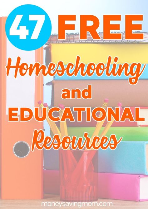 HUGE List of FREE Homeschool Curriculum & Resources (47 freebies!) Free Homeschool Curriculum, Free Homeschool Resources, Homeschool Freebies, Homeschool Education, Money Saving Mom, Homeschool Schedule, Homeschool Learning, Homeschool Lesson, Homeschool Printables