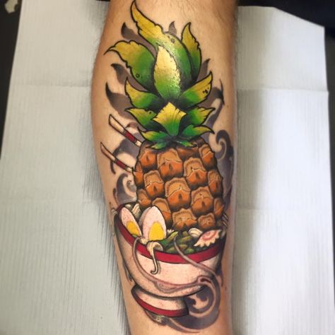 Pineapple Tattoo by Max Bonneau Pinapple Art, Pineapple Tattoo Ideas, Stay Humble Tattoo, Pineapple Tattoos, Pinapple Tattoos, Anonymous Tattoo, Humble Tattoo, Sliced Pineapple, Pineapple Photo