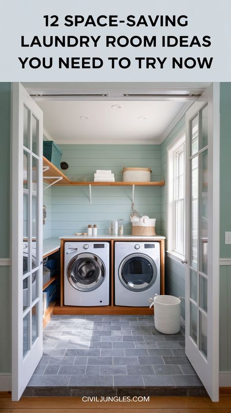 Get inspired by 15 brilliant laundry room ideas that will help you organize like a pro. These design tips and storage hacks are perfect for making your laundry room more efficient and visually appealing. Whether you’re dealing with a small space or looking to add stylish touches, these ideas will help you keep your laundry room tidy and functional. From built-in cabinets to innovative drying solutions, find the perfect way to transform your laundry space. Storage Laundry Room, Laundry Space, Laundry Room Ideas, Built In Cabinets, Laundry Room Organization, Storage Hacks, Organization Tips, Room Organization, Design Tips