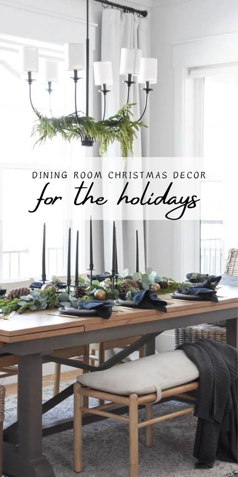 This Christmas, transform your dining table into a magical setting worthy of a Pinterest board. From festive centrepieces to glistening candlelight, we've got the perfect tips and tricks to help you create a dazzling Christmas dining table that will be the talk of your holiday gatherings. Check out my blog for more information! Dining Room Tree Christmas, Dining Room Holiday Decor, Christmas Decor Dining Room Table, Christmas Tree Dining Room, Dining Room Christmas Tree, Dining Room Buffet Christmas Decor, Christmas Tree Dining Table Centerpiece, Chistmas Dining Table, Christmas Dining Room Table Decor