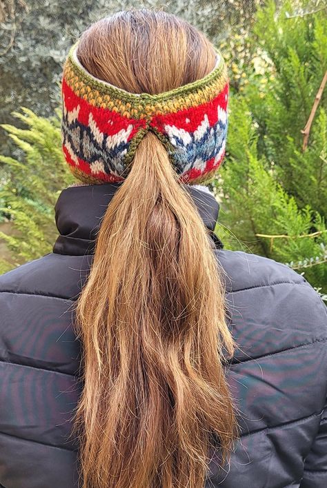 Smart Buys! Ladies hand knitted fair isle ponytail headband, Winter headband, Hand made ear warmer, Skiing snow headwarmer,Fleece lined, Finisterre starting from ₺550.0 See more. 🤓 #80s90sWarmCosy #IcelandicEthic #PonytailHeadband #KnitEarmuffHat #HikingHeadband #WinterHeadband #MulticolorForAdult #LongHairWomanHole #HyggeStyle60s70s #MothersMomDayGift Hiking Headband, Ponytail Headband, Ski Headband, Headband Winter, Hygge Style, Crochet Hoodie, Winter Headband, Cute Lamb, Knitting Group