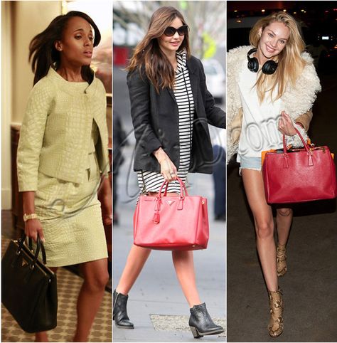 AvipD.com: Celebrities with Prada Prada Saffiano Bag Outfit, Prada Saffiano Bag, Prada Outlet, Celebrity Bags, Iphone Bag, Bag Outfit, Kerry Washington, Prada Saffiano, Fashion Sites