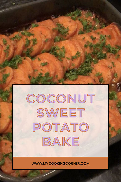 Indulge in the creamy decadence of our Creamy Coconut Sweet Potato Bake! This delightful recipe elevates the humble sweet potato to new heights with its velvety coconut milk sauce and aromatic seasonings. #potato #baked #recipe #sweet #tasty #yummy #easyfood Sweet Potato With Coconut, Sweet Potatoes With Coconut Milk, Hawaiian Sweet Potato Recipes, Coconut Sweet Potato, Sweet Potato Bake, Coconut Milk Sauce, Scalloped Sweet Potatoes, Potato Baked, Baked Recipe