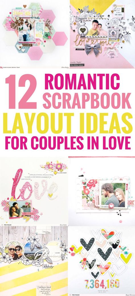 Scrapbook Layout Ideas for Couples in Love Relationships Boyfriend or Marriage, DIY Memories Scrapbook Ideas For Couples, Romantic Scrapbook Layouts, Couples Scrapbook, Diy Projects For Couples, Scrapbook Layout Ideas, Boyfriend Scrapbook, Romantic Scrapbook, Couple Scrapbook, Paper Bag Scrapbook