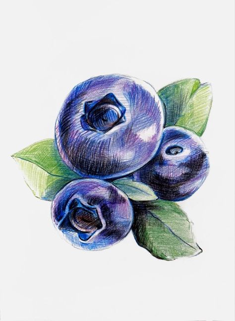 карандашами Food Colored Pencil Drawings, Food Color Pencil Drawing, Flower Sketches Colored Pencil, Colored Pencil Food Drawings, Small Colored Pencil Drawings, Pen Drawing Color, Landscape Drawing Colored Pencil, Colour Pencils Sketches, Colourful Pencil Drawings