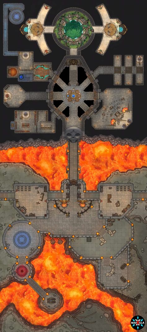 Get instant access to hundreds of battlemaps on our Patreon! #dnd5e #dndmaps #dnd #battlemaps #5e #art #digitalart #dndhomebrew #dndmemes #dungeonsanddragons #criticalrole #fantasyart #fantasy #fantasymap #cartography #worldbuilding #tabletop #ttrpg #rpg #lava #volcano #dungeon #magic #tree #defenses Fantasy City Map, Dnd World Map, Fantasy Town, Dungeon Master's Guide, Tabletop Rpg Maps, Dnd Maps, Rpg Map, Dungeon Maps, D D Maps