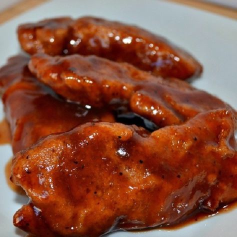 Slow cooker honey barbecue chicken tenders. Chicken breast tenderloins with barbecue sauce,mustard,honey and Worcestershire sauce cooked in slow cooker.Sweet&delicious! Barbecue Chicken Tenders, Honey Barbecue Chicken, Bbq Chicken Tenders, Chicken Breast Tenderloins, Easy Bbq Chicken, Slow Cooker Bbq Chicken, Honey Bbq Chicken, Chicken Tenderloin, Chicken Tenderloin Recipes