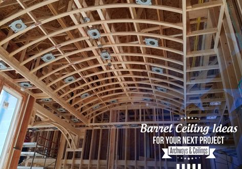 Barrel Ceiling Dining Room, Barreled Ceiling, Colonial Renovation, Barrel Vault, Barrel Vault Ceiling, Barrel Ceiling, Types Of Ceilings, Narrow Entryway, Dome Ceiling