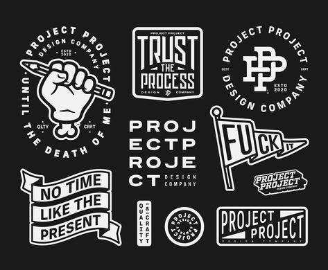 Project Project Design Company :: Behance Design Company Logo, Badges Design, Typography Shirt Design, Logos Vintage, Retro Logo Design, Typographic Logo Design, Inspiration Logo Design, Vintage Logos, Logo Design Inspiration Branding