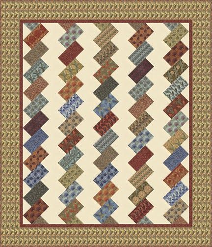 Morris Modernized   68" x 89"   http://www.unitednotions.com/fp_morris-modernized.pdf     This variation of the traditional Brickwork pie... Moda Quilts, Masculine Quilts, Doll Quilts, Start Quilting, Quilt Square Patterns, Plaid Quilt, Quilt Of Valor, Patriotic Quilts, Scrap Quilt Patterns