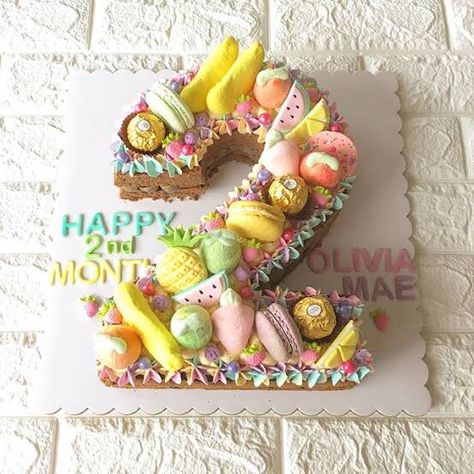 Two Tti Frutti Birthday Cake, Two Tti Frutti, 2 Year Birthday Cake, Tutti Frutti Cake, Birthday Cake Girl, Rose Birthday, Baby Hazel, Cake Girl, Food Decorations