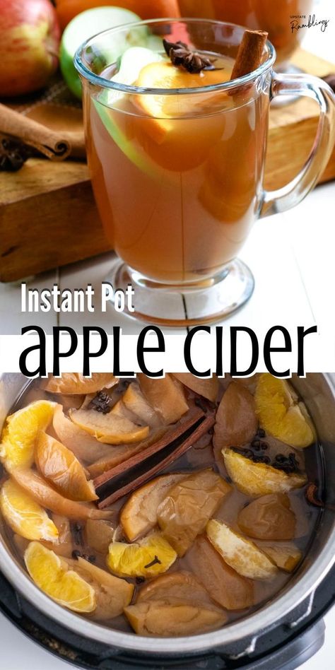 instant pot apple cider Instant Pot Apple Cider, Mulled Apple Cider, Apple Cider Recipe, Homemade Apple Cider, Cider Recipe, Fall Recipe, Delicious Drink Recipes, Pear Recipes, Fall Inspiration