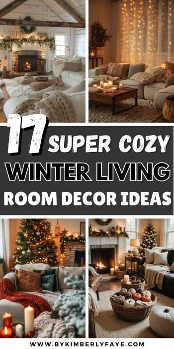 Warm up your space with these 17 Super Cozy Winter Living Room Decor Ideas To Warm Up Your Space, Living Room Decor Ideas For Winter, Rustic Winter Cabin Living Room Decor Ideas, Winter Living Room Decor Cozy Cozy Living Room Winter, Cozy Winter Living Room Decor Ideas, Cozy Winter Decor Living Room, Winter Living Room Decor Cozy Comfy, Winter Living Room Aesthetic, Comfortable Home Decor Cozy Living, Cozy Winter Home Decor, Winter Pillows Living Rooms, Christmas Living Room Ideas Cozy