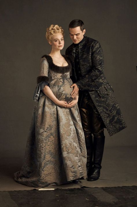 Pregnancy Costumes, Football Poses, Pregnant Lady, 18th Century Costume, Nicholas Hoult, Royal Aesthetic, Catherine The Great, 18th Century Fashion, Old Dresses