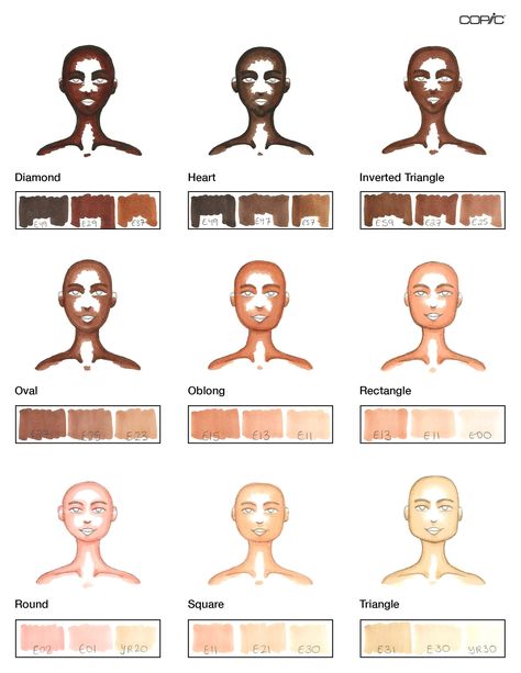 How To Mix Dark Skin Tones Paint, Black Skin Color Palette Drawing, Greek Skin Tone, Copic Skin Tones, How To Color Skin With Markers, Shading With Markers, How To Colour Skin, Skin Tones Drawing, Skin Tone Shading