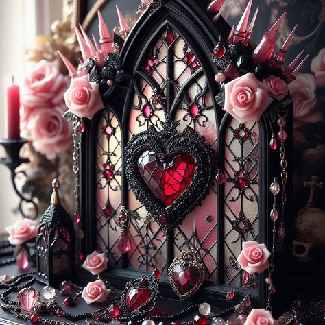 Gothic Valentines Day, Stained Glass Window, Gothic Style, Gothic Fashion, Glass Window, Stained Glass, Valentines Day, Stain, Created By