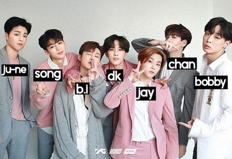 Ikon Members Name, Kpop Group Photo, Ikon Members, Ikon Member, Ikon Kpop, Anime Cover, Anime Makeup, Kpop Group, Anime Cover Photo