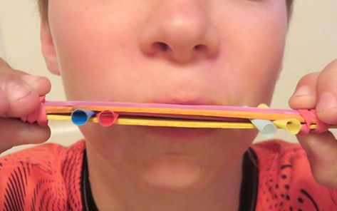 Make Your Own Harmonica! | STEM Activity Teaching Sound, Cool Science Fair Projects, Elementary Stem Activities, Easy Stem, Sound Science, Stem Classes, Homemade Instruments, Kindergarten Projects, Math Activities For Kids