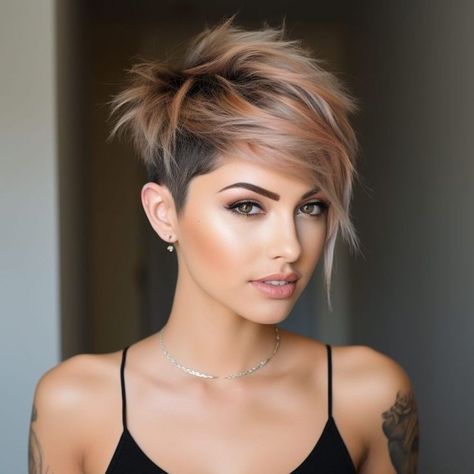 Balayage Short Hair, Edgy Short Haircuts, Balayage Short, Funky Short Hair, Edgy Haircuts, Messy Short Hair, Edgy Short Hair, Short Hair Balayage, Edgy Hair