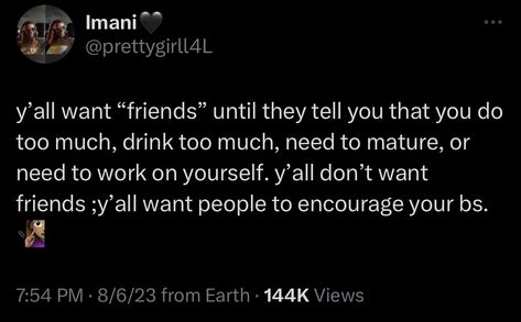 Twitter Quotes About Friends, Losing Friendship, Losing Friendship Quotes, Girl Tweets, Quotes About Friends, Quotes Life Lessons, Quotes Twitter, About Friends, Dear Self