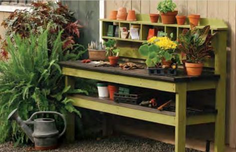 DIY Potting Bench Build PLANS Potting Gardening Table Plans - Etsy Planting Station Diy, Planting Station Potting Tables, Potting Tables Diy, Potting Table Ideas, Diy Quilting Table, Planting Bench, Garden Table Plans, Potting Benches Diy, Gardening Table