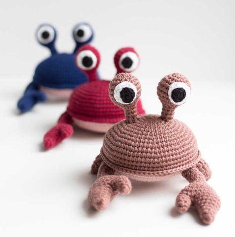 Crochet Crab Christian Amigurumi Free Pattern Crab Amigurumi Free Pattern, Crochet Crab Pattern Free, Crochet Amurigumi, Amigurumi Crab, Crochet Sea Animals, Crochet Crab, Crab Toy, Crochet Amigurumi Patterns, Free Crochet Amigurumi