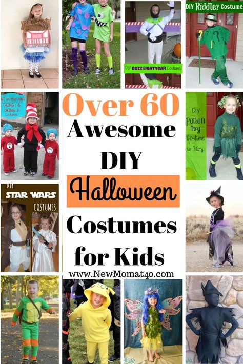 How to make halloween costumes kids will love Easy DIY no sew, sew Halloween costumes. Kitty Cat Costume #diycostume #diyhalloween #kidshalloweencostume #DIYcatcostume #skeleton #cat #ghost #pinecone #nahal #legomovie #TMNT #babyshark #chicken #giraffe #cookiemonster #troll #moana #Maui #fairy #peterpan #starwars Make Halloween Costumes, Sew Halloween, Halloween Diy Kids, Halloween Costumes You Can Make, Original Halloween Costumes, Sew Halloween Costume, Creative Halloween Costumes Diy, Make Your Own Costume, Moana Maui