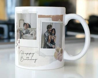 Collage Idea, Astoria New York, Custom Coffee Mugs, Personalized Photo Mugs, Birthday Picture, Photo On Mug, Pink Happy Birthday, Picture Mugs, Custom Photo Mugs