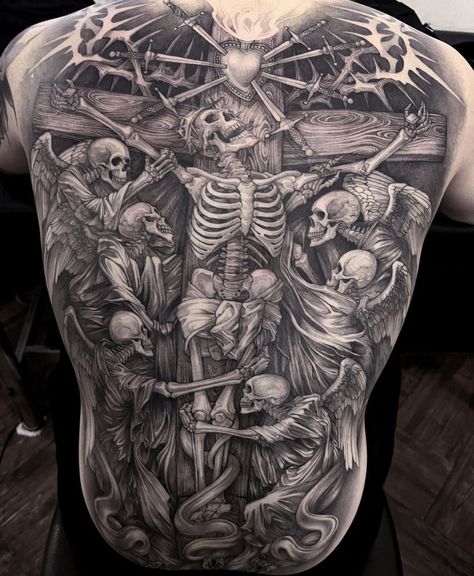 Back Piece Tattoo Men, Paul Dobleman, Scientific Tattoo, Mens Body Tattoos, Circus Tattoo, Backpiece Tattoo, Timeless Tattoo, Torso Tattoos, Back Piece Tattoo