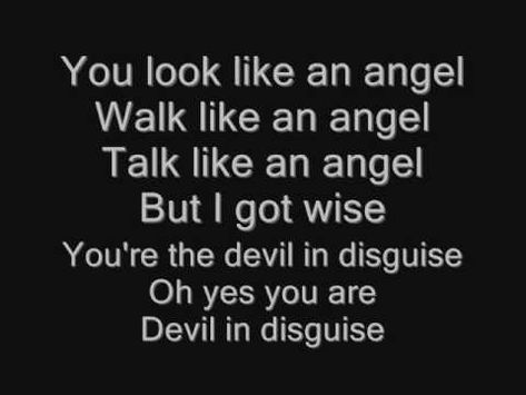 you are Devil in disguise Devil In Disguise, Elvis Presley Albums, Elvis Presley Videos, Damian Marley, Disney Songs, Cyndi Lauper, Sing To Me, In Disguise, I Love Music