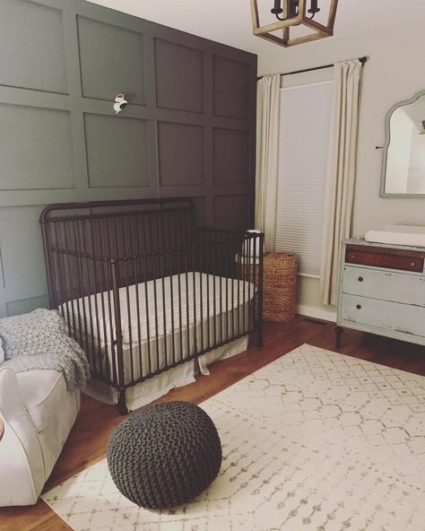 Brie | Our Roost on Rodgers 🐓 on Instagram: “✨✨A fresh start for a new year! Happy 2021, friends! How did you all spend your first day of the year?! Enjoy this photo of our sweet baby…” Dark Wood Crib Nursery Girl, Nurserys W Dark Crib And Light Dresser, Chris Loves Julia Crib, Chris Loves Julia Turned Wood Convertible Crib, Gender Neutral Nursery Dark Wood Crib, Black Crib, 3d Name, Fun Nursery, Baby Boy Room Nursery