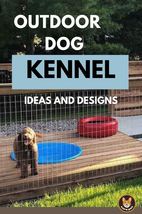 dog kennel ideas How To Build A Dog Kennel Outdoor, Dog Kennel Designs Diy Outdoor, Large Dog Pens Outside, Outside Dog Pen Ideas, Indoor Outdoor Dog Run, Diy Outdoor Dog Kennel Cheap, Outdoor Pet Enclosure Dogs, Dog Space In Garage, Outdoor Dog Kennel Ideas Diy