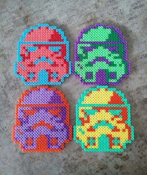 Star Wars Melty Beads, Cool Perler Bead Patterns Coasters, Fuse Beads Coasters, Pixel Art Coaster, Star Wars Bead Pattern, Hama Bead Coasters Ideas, Perler Beads Star Wars, Perler Bead Coasters Patterns, Star Wars Perler Bead Patterns