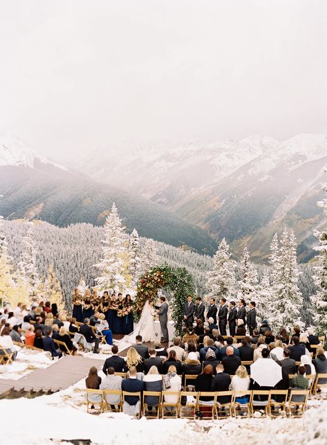 Winter Wedding Trends, Winter Mountain Wedding, Winter Ceremony, Ski Wedding, Outdoor Winter Wedding, Winter Wedding Venues, Snowy Wedding, Snow Wedding, Aspen Wedding