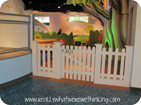 I have to say, right off the bat, I love this place.     Shortly after we moved to Virginia, the Children's Museum in Portsmouth closed down... Baby Gate Ideas, Dayhome Ideas, Kids Village, Daycare Room Ideas, Opening A Daycare, Daycare Business Plan, Daycare Spaces, Daycare Setup, Home Daycare Ideas