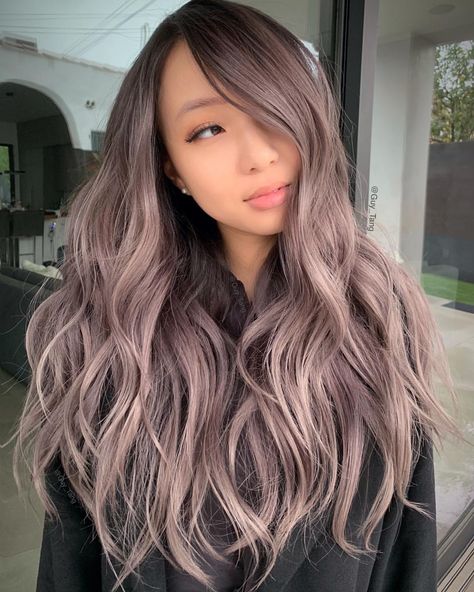 Mushroom Rose Gold Hair Color Guy Tang Mauve Mushroom Hair, Mushroom Brown Hair Color Ombre, Rose Brown Balayage, Rose Balayage, Mushroom Blonde, Rose Gold Hair Color, Rose Blonde, Baylage Hair, Graduation Hair