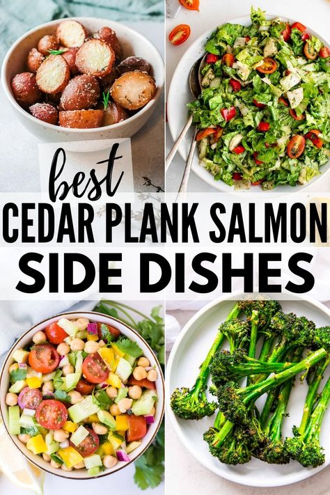 What to serve with Cedar Plank Salmon? These 23 side dish recipes will make the perfect summer meal without a lot of effort. Bbq Salmon Side Dishes, Salmon Plank Grilling, Grilled Salmon Sides Dishes, Smoked Salmon Side Dishes, Cedar Plank Salmon Bbq, Rice Side Dish Recipes For Salmon, Grilled Salmon Side Dishes, Salmon Cedar Plank Recipes, Side Dishes With Salmon