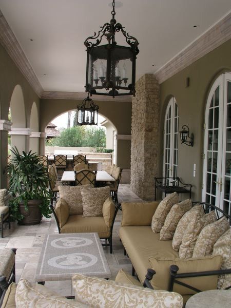 outdoor living space Casas Coloniales, Patio Interior, House With Porch, Outside Living, The Ceiling, Ideas Pictures, Outdoor Rooms, Patio Design, My Dream Home