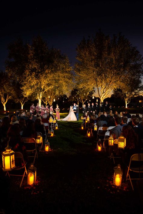 Nighttime Wedding Ceremony, Nightime Wedding, Dusk Wedding, Night Wedding Ceremony, Evening Wedding Ceremony, Outdoor Night Wedding, Outside Wedding Ceremonies, Outdoor Evening Wedding, Nighttime Wedding