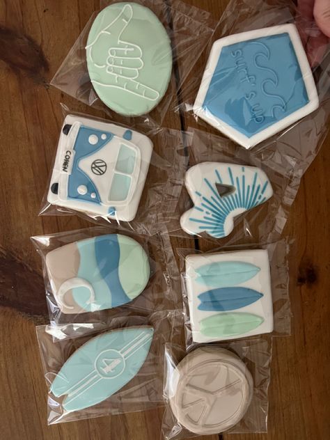 🌊🏄‍♂️FOURever Young🌊🏝 Fourth birthday party idea for boys! Beachy, boho, surfer boy party! Follow @daintydaledesigns on Instagram for more inspiration or to book with for your next event!🏄‍♂️🏝🌊 cookies by @southernsweetshomebaking Boho Surf Party, Surfer Cookies, Five Is A Vibe Birthday Party Boy, Four Ever Young Party Theme Boy, The Big One Cookies, Boho Surf Birthday Party, Beachy Birthday Party, Surfer Birthday Party, Surfer Party