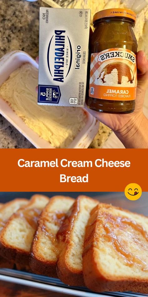 Discover the ultimate comfort dessert with our Caramel Cream Cheese Bread recipe! This delectable treat combines creamy cheese, sweet caramel, and aromatic spices for a mouthwatering experience. Perfect for brunches, gatherings, or indulgent snacking, this bread is easy to make and impossible to resist. With simple ingredients like flour, sugar, butter, cream cheese, and eggs, it's a... Caramel Cream Cheese Bread, Cheesecake Flavors, Cream Cheese Bread, Cheese Bread Recipe, Comfort Desserts, Caramel Cream, Dessert Recipies, Caramel Creams, Sweet Recipes Desserts