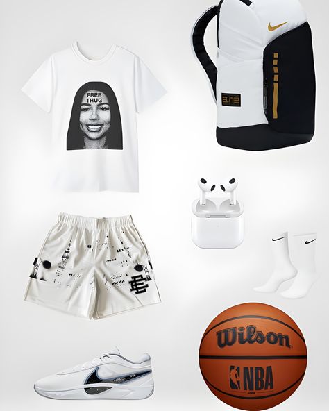 Basketball Fits For Women, Girls Basketball Outfits, Basketball Outfit For Women Practice, Basketball Outfit Ideas, Girls Basketball Clothes, Athlete Fits, Hoop Outfit, Basketball Fits, Court Fits